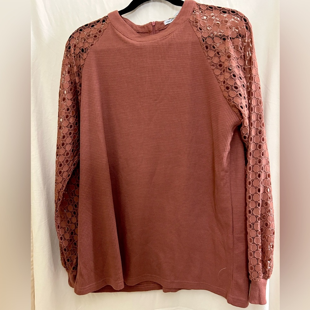 MIHOLL long sleeve top lace casual loose blouse